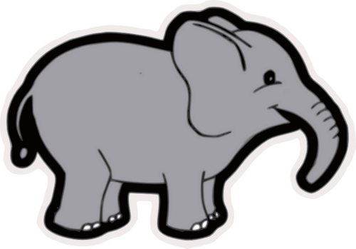 Bebê elefante vector clipart