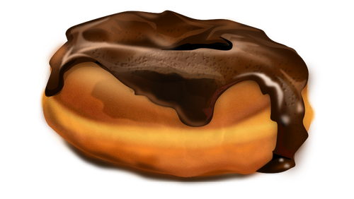 Chocolate donut vector image