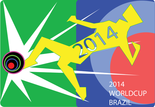 Worldcup 2014 poster vector image