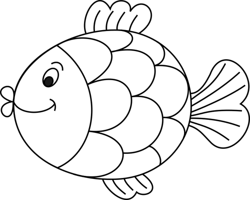 Outlined cartoon fish | Public domain vectors