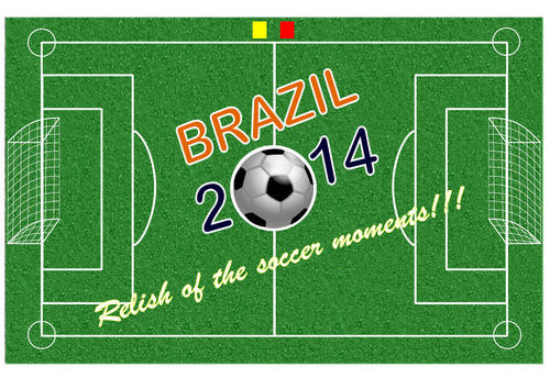 Brazil 2014 soccer poster vector illustration