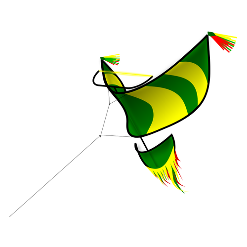 Traditional green kite