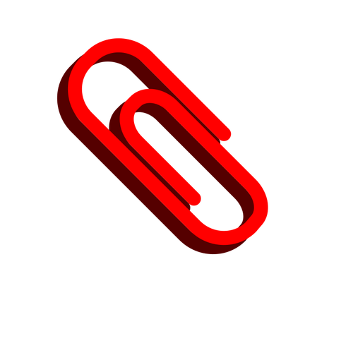 Červená paperclip