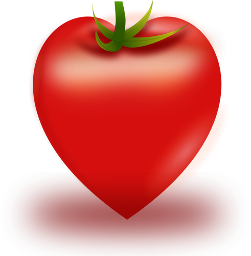 האיור וקטור של עגבנייה בצורת לב