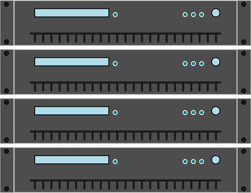 Stacked servers vector graphics