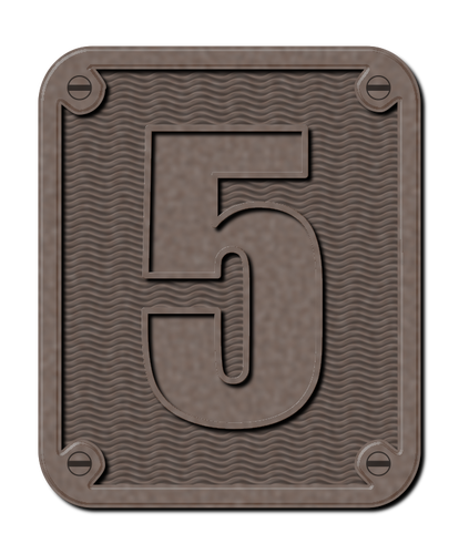 Graphics of metal number five