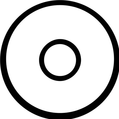 Ilustración de vector de dos círculos antiguo símbolo sagrado