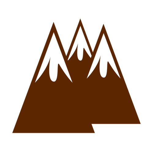 茶色の山