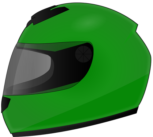 Green helmet vector drawing