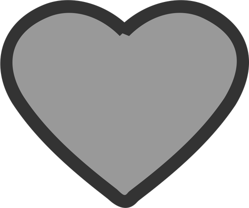 Vector de la imagen del icono del corazón azul gruesa