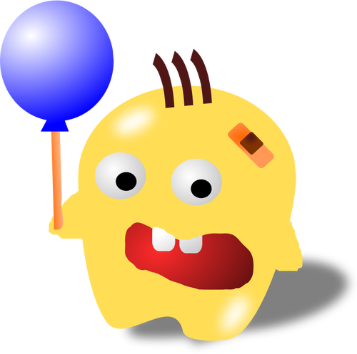 Monster with a balloon vector image