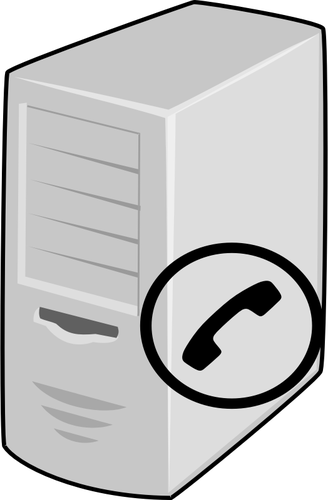 VoIP сервера знак векторная иллюстрация