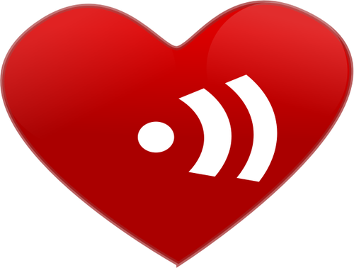 Heart beat signe vector clipart