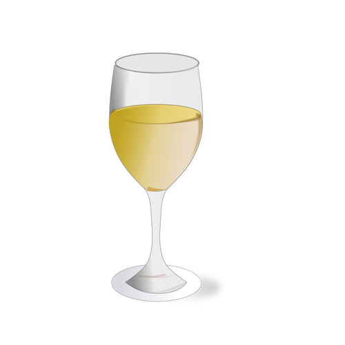 النبيذ الأبيض الزجاج