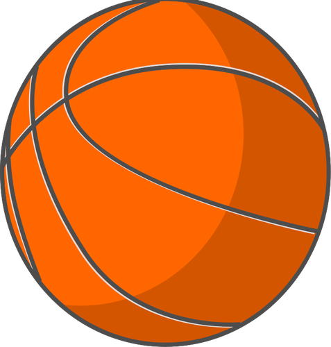 Orange vector image of a photorealistic basketball ball