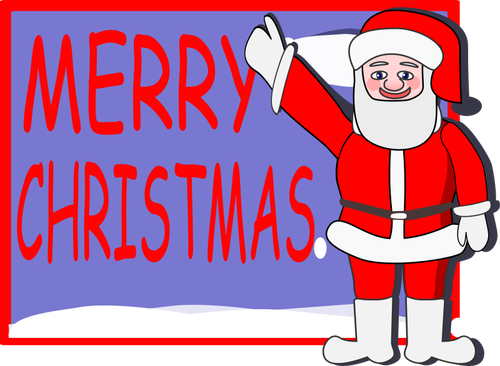 Greeting card with Santa