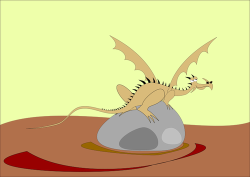 Cartoon dragon vector image