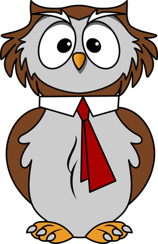 Owl wearing a tie