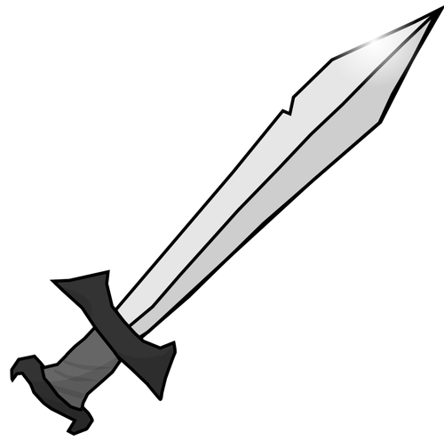 Espada em escala de cinza