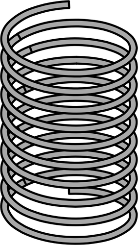 Metal spring vector drawing