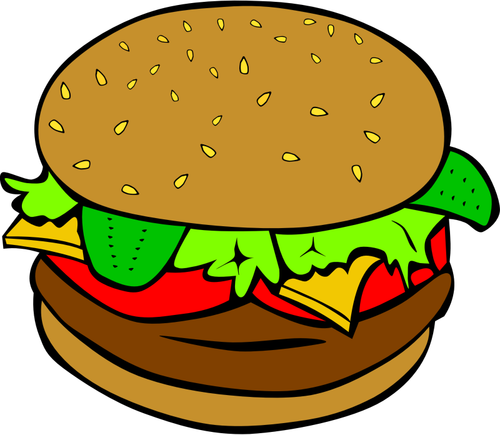  Dibujo de hamburguesa