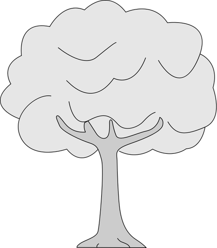 Drawing of thin trunk tree