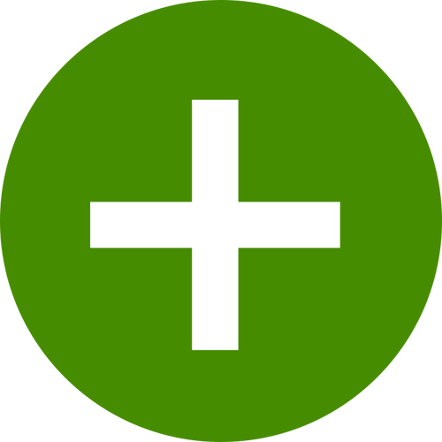 Zelené plus ikonu