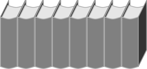 Row of books in gray color