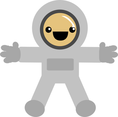 Kreslený astronaut