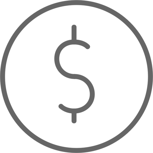 Símbolo del círculo del dinero
