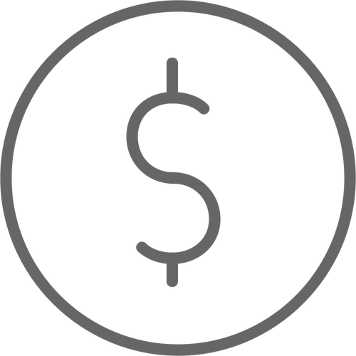 Money circle symbol