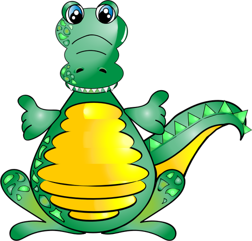 Comic image of a crocodile