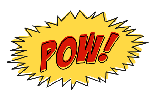 Vintage comic POW sound effect