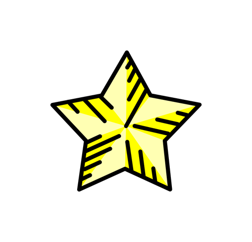 黄色の装飾的な星