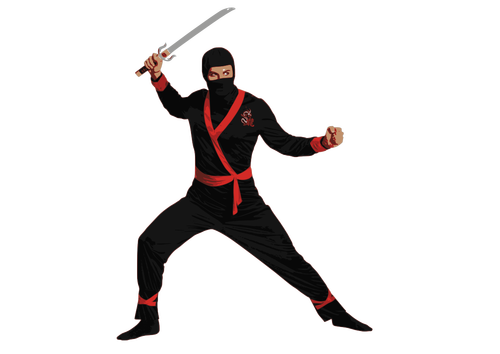 Agente de ninja com espada