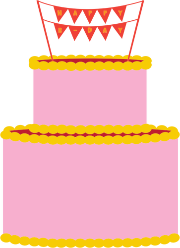 ピンクのケーキ