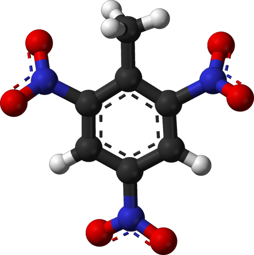 TNT molekula 3d obrázek