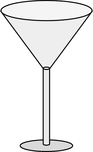 Empty martini glass