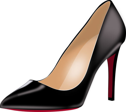 Preto de saltos stiletto