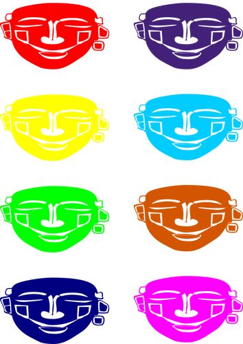रंगीन पारंपरिक मास्क