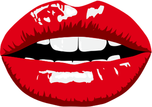 Brillants lèvres rouges