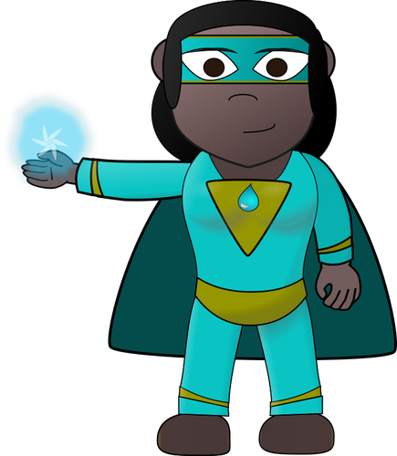 Imagen vectorial de héroe Aqua