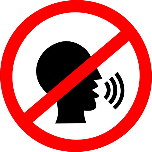 No talking sign image