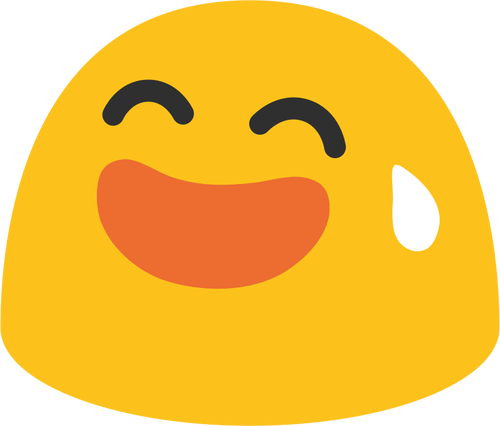 Žlutá smějící se emoji