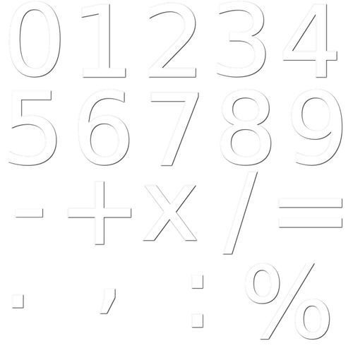 Numbers with arithmetic operations