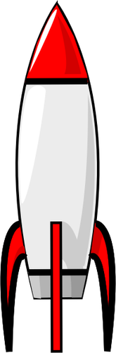 Cartoon space rocket