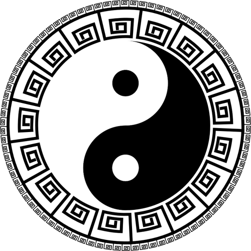 Dekorative Yin Yang