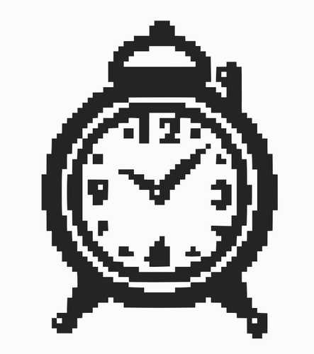 Horloge en pixels