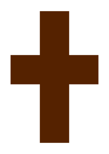 Коричневый католический крест