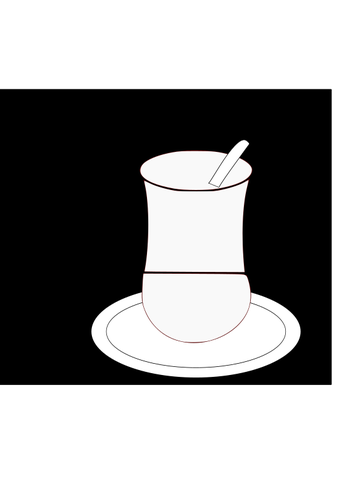 Kupası ve fincan tabağı vektör görüntü